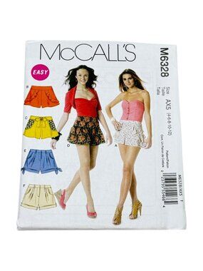 McCalls M6328 Shorts Flared‎ Size 4-12 Sewing Pattern UNCUT